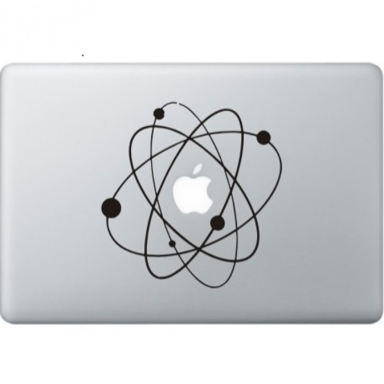 Atoms (2) MacBook Decal Black Decals